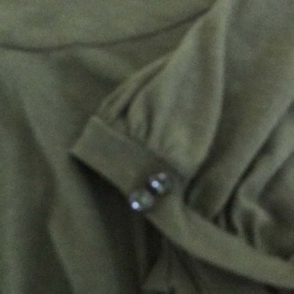 Anthropologie Olive Green top Small - Picture 2 of 5